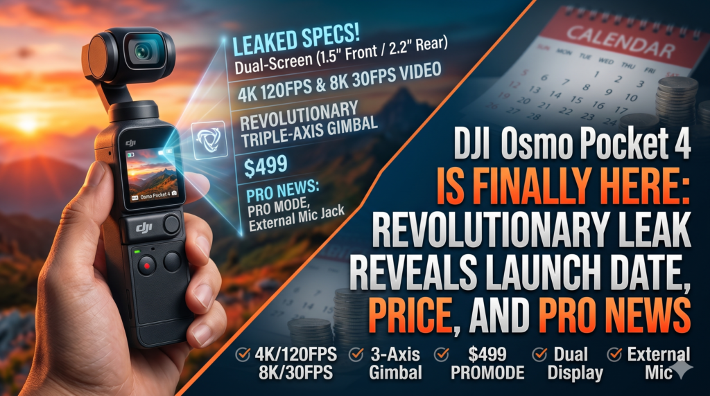 DJI Osmo Pocket 4 is Finally here